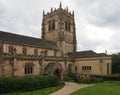 View of the tower and main entrance of the cathedral church of saint peter in bradford west yorkshire