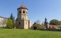 View of a tower of the monastery Gollingen, Kyffhauserkreis, Thuringia, Germany Royalty Free Stock Photo