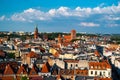 View from tower on Old City of Torun. Poland Royalty Free Stock Photo