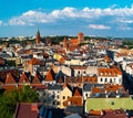 View from tower on Old City of Torun. Poland Royalty Free Stock Photo