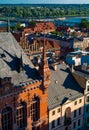 View from tower on Old City of Torun. Poland Royalty Free Stock Photo