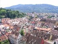 View from above of Freiburg im Breisgau, Germany Royalty Free Stock Photo