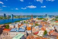 View from tower of St. Peters Church in Riga, Latvia Royalty Free Stock Photo