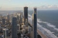 View from tower in Surfers Paradise in Australia. Royalty Free Stock Photo