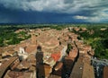 View From The Tower Torre Del Mangia To The Old Town Of Siena Tuscany Italy Royalty Free Stock Photo