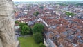 View from the tower of York Minster over the rooftops of York, Great Britain Royalty Free Stock Photo