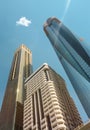 View of the towers in Dubai from a different perspective.