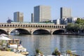 View of the towers of the National Library of France in Paris Royalty Free Stock Photo