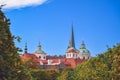 View of the towers of Prague