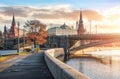 View of the towers and temples of the Moscow Kremlin