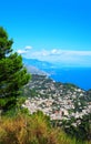 View of town Anacapri, Island Capri, Gulf of Naples, Italy, Europe Royalty Free Stock Photo