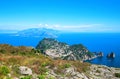 View of town Anacapri, Island Capri, Gulf of Naples, Italy, Europe Royalty Free Stock Photo