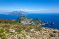 View of town Anacapri, Island Capri, Gulf of Naples, Italy, Europe Royalty Free Stock Photo