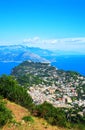 View of town Anacapri, Island Capri, Gulf of Naples, Italy, Europe Royalty Free Stock Photo