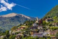 View at town Argegno on Lake Como in Italy