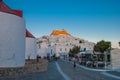 View of Astypalea`s windmills. Astypalaia is an aegean island of Greece.