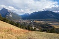 View of the town of Banff from Mount Norquay