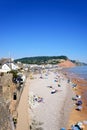 View of the town and beach, Sidmouth, UK. Royalty Free Stock Photo