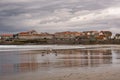 View of the town of CaiÃ³n (Galicia, Spain) from the As Salseiras beach