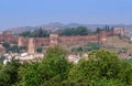 View of the town and castle of Silves, the former capital of the Algarve. Portugal, Europe