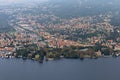 View of the town of Como from Brunate, Italy Royalty Free Stock Photo