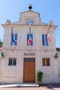 View at the Town hall city in margaux medoc in france