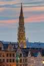 Brussels. Town Hall Tower. Royalty Free Stock Photo