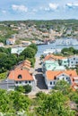 View of the Town and Harbor of Marstrand, Sweden Royalty Free Stock Photo