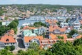 View of the Town and Harbor of Marstrand, Sweden Royalty Free Stock Photo