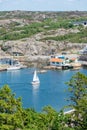 View of the Town and Harbor of Marstrand, Sweden Royalty Free Stock Photo