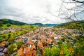 View of the town of Hausach from Husen Castle near Hausach.