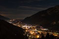 View of the town of Jesenice when night falls Royalty Free Stock Photo