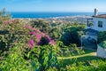 View from the town of Mijas with the Mediterranean Sea in the background, Spain Royalty Free Stock Photo