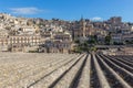 View of the town of Modica with the San Giorgio cathedral