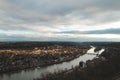 View of the town of Namur at sunset. The capital of the Wallonia region in Belgium Royalty Free Stock Photo