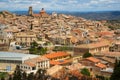 View of town in province of Teruel. Calaceite Royalty Free Stock Photo