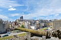 View of town Sedan from castle rampart, France Royalty Free Stock Photo