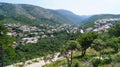 View of the town of Senj in Croatia, on the foothills of the Mala Kapela and Velebit mountains. Croatia Royalty Free Stock Photo