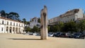 View of the town from the 25th of April Square in front of the Alcobaca Monastery, Alcobaca, Portugal