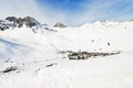 View of town Tighnes in Paradiski area, France Royalty Free Stock Photo