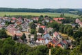 View of the town of Weida in the county of Greiz in the German state of Thuringia from the Osterburg Castle Royalty Free Stock Photo
