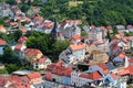 View of the town of Weida in the county of Greiz in the German state of Thuringia from the Osterburg Castle