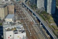 View of track of Shinkansen Bullet Train at Tokyo station, Japan Royalty Free Stock Photo