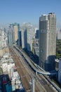 View of track of Shinkansen Bullet Train at Tokyo station, Japan Royalty Free Stock Photo