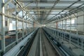 View of track of skytrain at Tokyo station, Japan