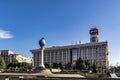 The view on The Trade Unions Building, or Budynok Profspilok on Independence Square