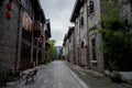 A view of traditional chinese business street in wuhan city