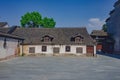 Traditional Chinese houses and empty square, in the old town of Wuzhen, China Royalty Free Stock Photo