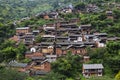 View on traditional Chinese village in Yunnan countryside Royalty Free Stock Photo