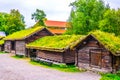 View of a traditional farmhouse in the norwegian folk museum in Oslo, Norway...IMAGE